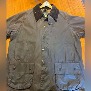 Barbour Classic Men's Beaufort Jacket - Brown Waxed Jacket with Hood - Size 46